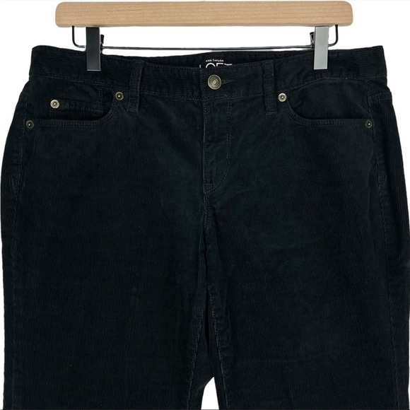 LOFT Pants Curvy Boot Corduroy Black Ribbed Mid Rise Stretch Petite Size 29 / 8P - Picture 2 of 12